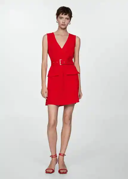 Vestido Roli Rojo Talla XL Mujer Mango