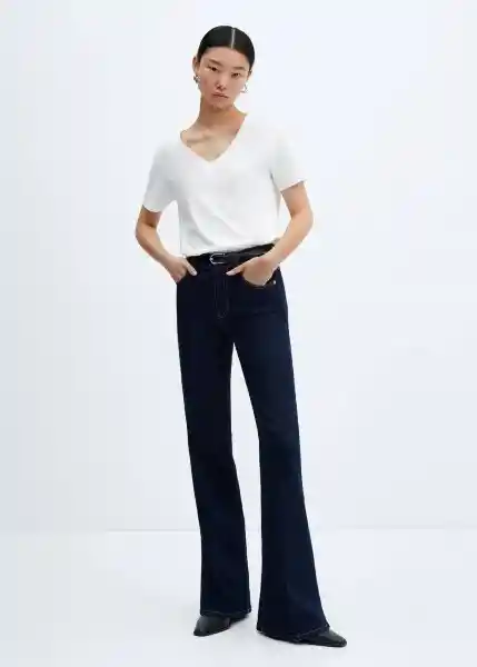 Camiseta Chalapi Blanco Talla XL Mujer Mango