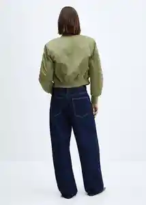 Chaqueta Crush Khaki Talla XL Mujer Mango