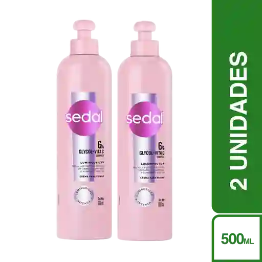 2 x Sedal Crema Peinar Glycolic 4x Luminous UV