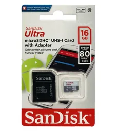 Sandisk Memoria Micro SD de 16 Gigabytes Ultra
