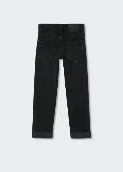 Jeans Regular Tejano Negro Talla 10 Niños Mango