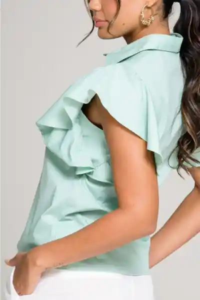 Camisa Shophie Color Verde Porcelana Talla S Ragged