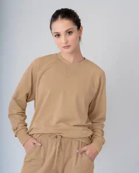 Leonisa Sport Buzo Básico Café Claro Talla XL