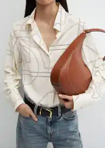 Camisa Basic Crudo Talla XS Mujer Mango