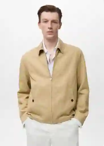 Chaqueta Panarea Beige Talla S Hombre Mango