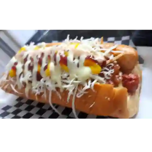 Perro Caliente Sencillo + Papas