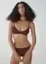 Top Bikini Solene Chocolate Talla XS Mujer Mango