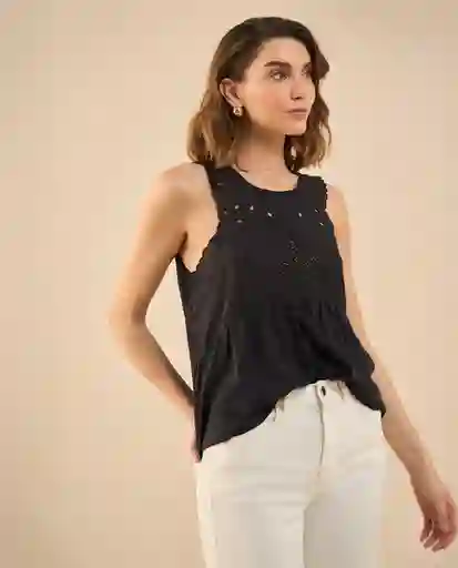 Camisa Negro Puro Ultraoscuro Talla M 611G201 Esprit