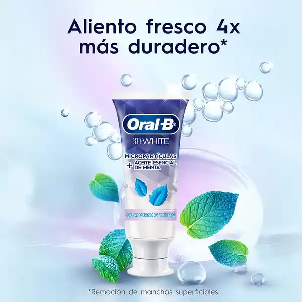 Crema Dental Blanqueadora Oral-B 3D White Glamorous White 67ml (90 g)