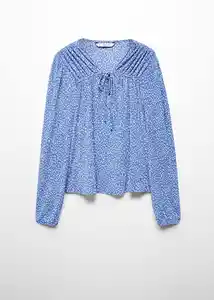 Blusa Pomelo Azul Talla L Mujer Mango