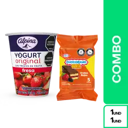 Combos Plus One: Yogurt Original Fresa + Barrita de Chocoramo