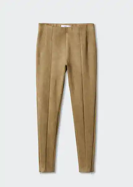 Pantalón Legging Elina Khaki Talla S Mujer Mango