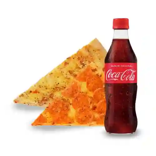 2 Slices Pizza + Coca Cola 10 Oz