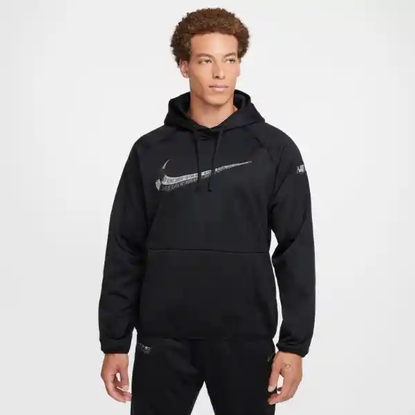 Nike Buzo Hoodie M Tf Gfx Po Para Entrenamiento Hombre Negro T L