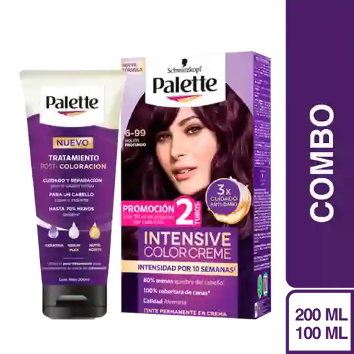 Combo Tinte Palette Creme 6-99 Violeta Profundo + Tratamiento