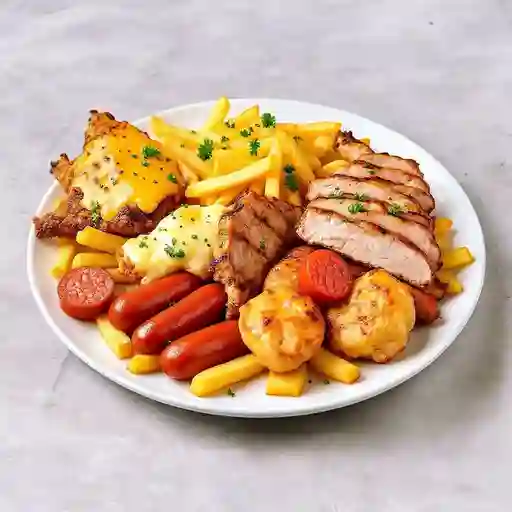 Salchipapa Gabriels Gratinada