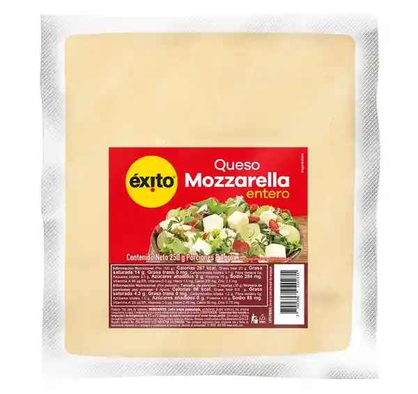 Queso Marca Propia Mozarella Entero Éxito