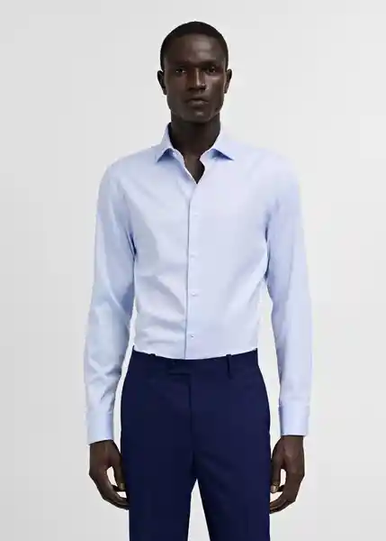 Camisa Masnou Celeste Talla L Hombre Mango