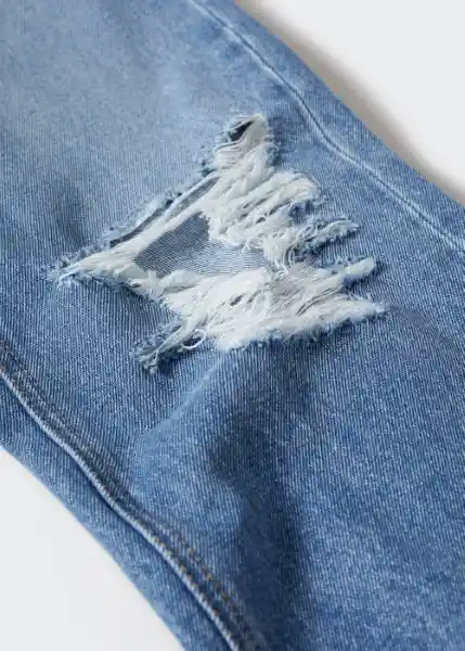 Jean Broken Tejano Medio Talla 20 Teen Niñas Mango