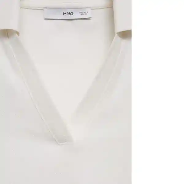 Camisa Polo Polo-h Offwhite Talla S Mujer Mango