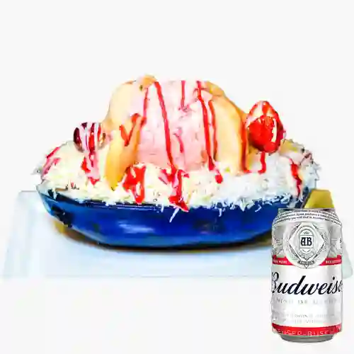 Combo Ensalada de Frutas Mixta + Budweiser 269 ml