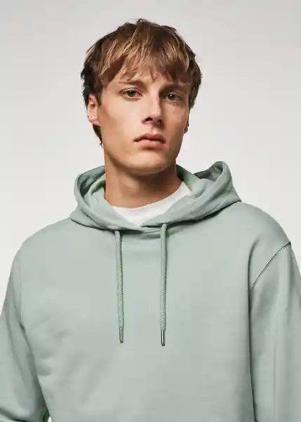 Buzo de Sudadera Bone Menta Talla XS Hombre Mango