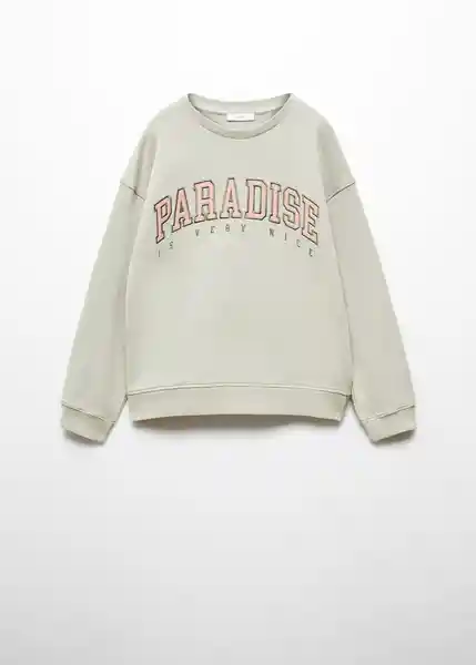 Buzo Sudadera Paradise Verde Pastel Talla 14 Niñas Mango