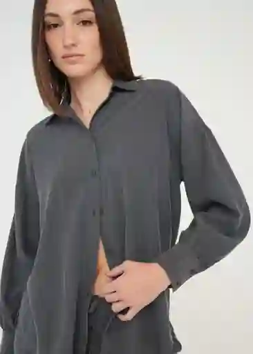 Camisa Nanni Mujer Gris Ceniza Talla M 419g327 Naf Naf