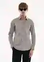 Camisa Cuers Khaki Talla M Hombre Mango