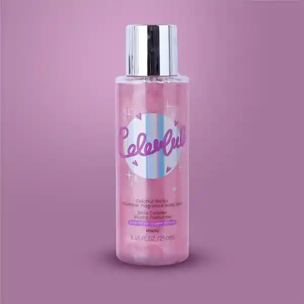 Bruma Corporal Con Fragancia Shimmer Brillo Plateado Miniso