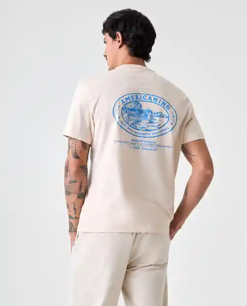Camiseta Hombre Beige Talla L 842G004_BEI161120 Americanino