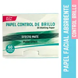 Tez Papel Facial Control de Brillo Hombre