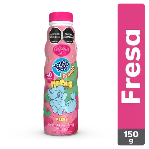 Yogo Yogo Yogurt Alimento Lácteo Sabor Fresa