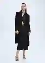 Abrigo Malecon Negro Talla XL Mujer Mango