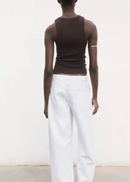 Top Boni Marrón Talla M Mujer Mango