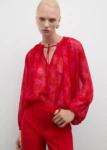 Blusa Virey Rojo Talla XS Mujer Mango