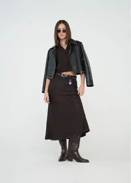 Tejido Mujer Café Ristretto Ultraoscuro Talla S 489g003 Naf Naf