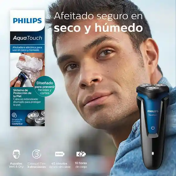 Philips Afeitadora Uso Humedo y Seco Marca 1 Und