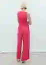 Enterizo Mono Lionela Fresa Talla XS Mujer Mango