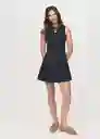Vestido Deni Azul Talla M Mujer Mango
