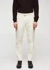Pantalón Apollo Offwhite Talla 44 Hombre Mango
