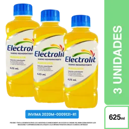 3 x Electrolit Suero Rehidratante Sabor a Maracuyá