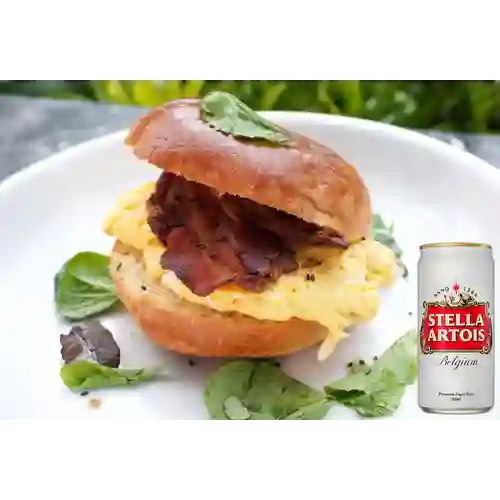 Combo Breakfast Burger + Stella Artois 330 ml