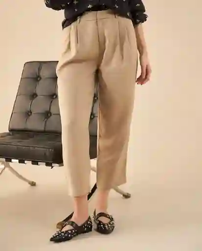 Pantalón Twill Beige Medio Talla 8 432G001 Esprit