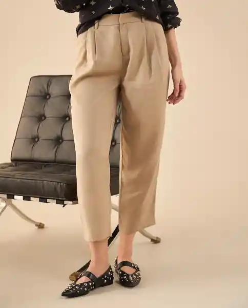 Pantalón Twill Beige Medio Talla 8 432G001 Esprit