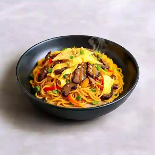 Pad thai lomo y portobello