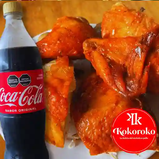 Combo medio pollo asado + gaseosa 1.5l