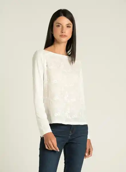 Blusa Manga Larga Dama Blanco Talla XL