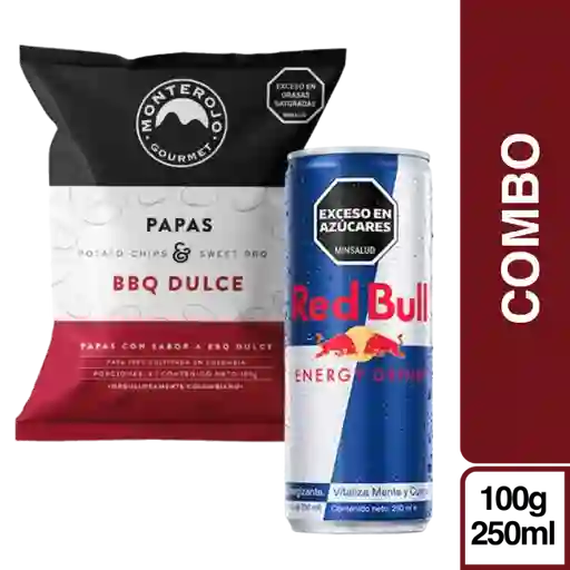 Combo Papa Bbq Dulce + Red Bull Bebida Energizante 250 mL